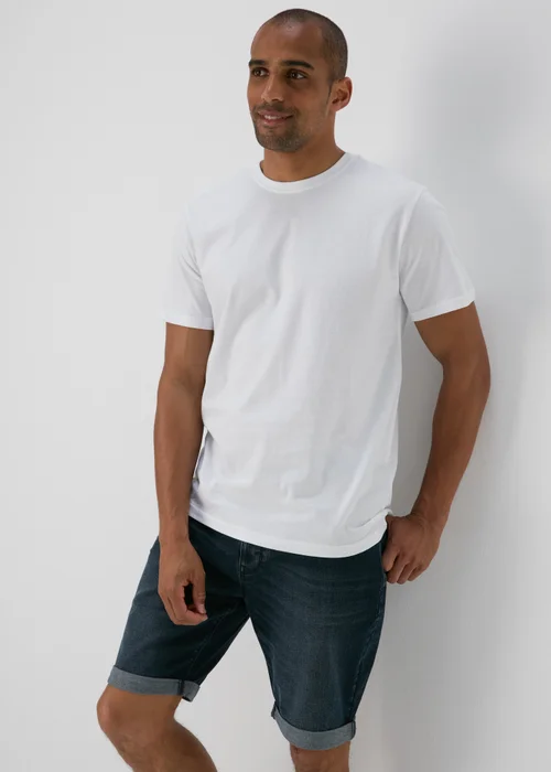 Dark Wash Stretch Denim Shorts - 30 Image 1