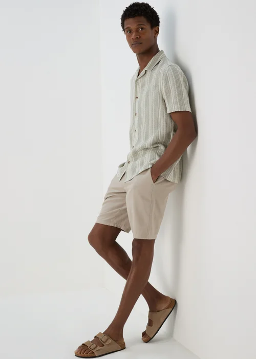 Stone Linen Chino Shorts - 30 Image 1