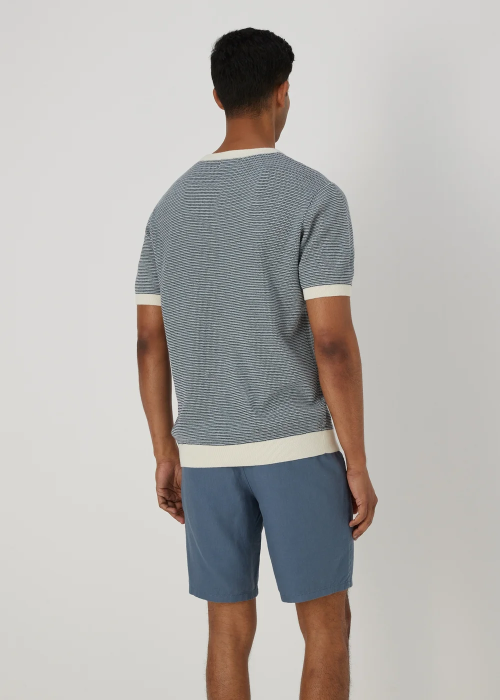 Blue Linen Chino Shorts - 30 Image 2