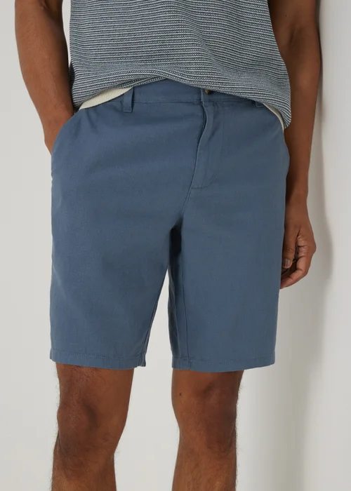 Blue Linen Chino Shorts - 30 Image 3