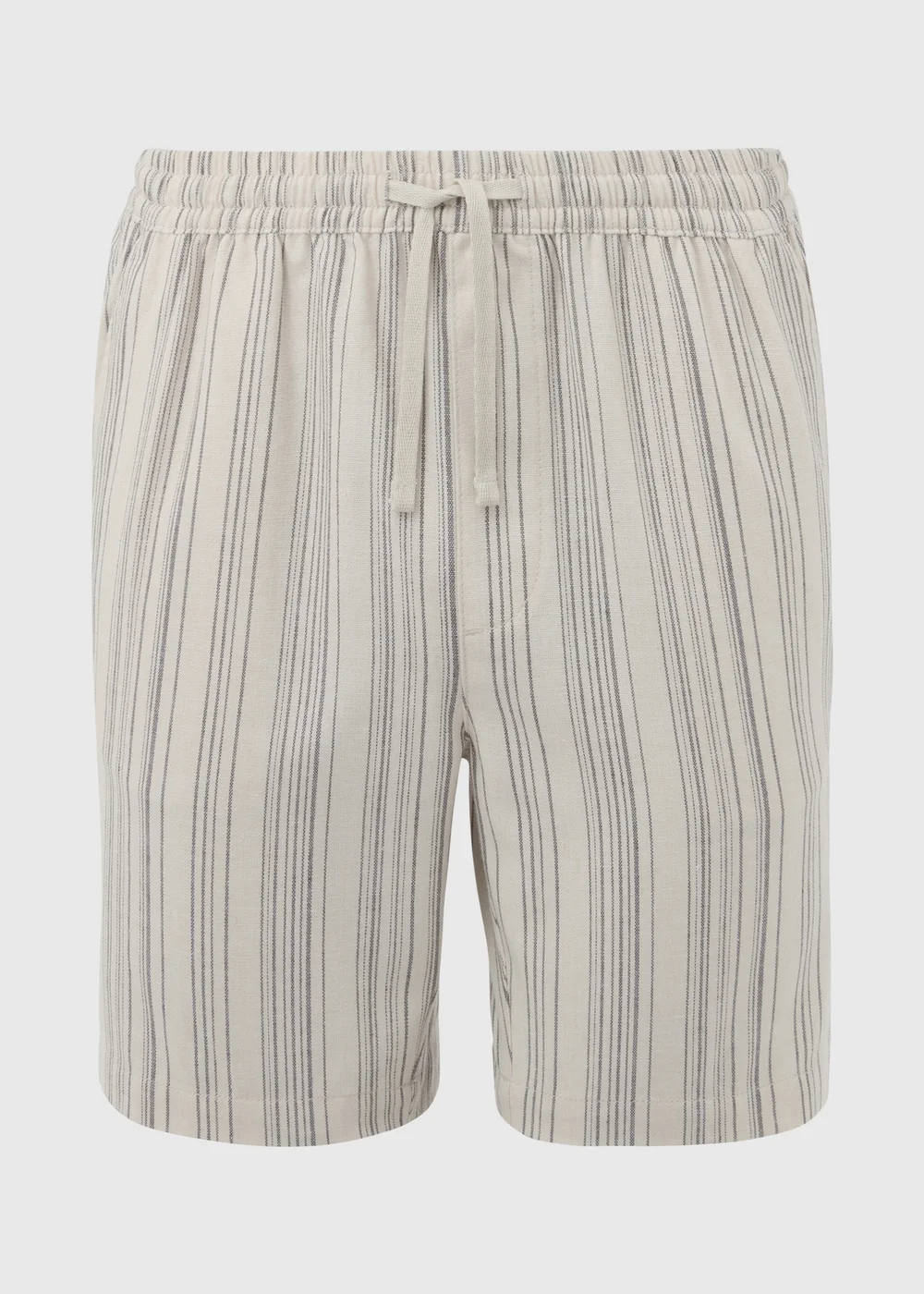 Stone Striped Linen Shorts - S Image 5