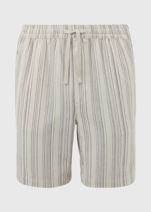 Stone Striped Linen Shorts - S Image 5