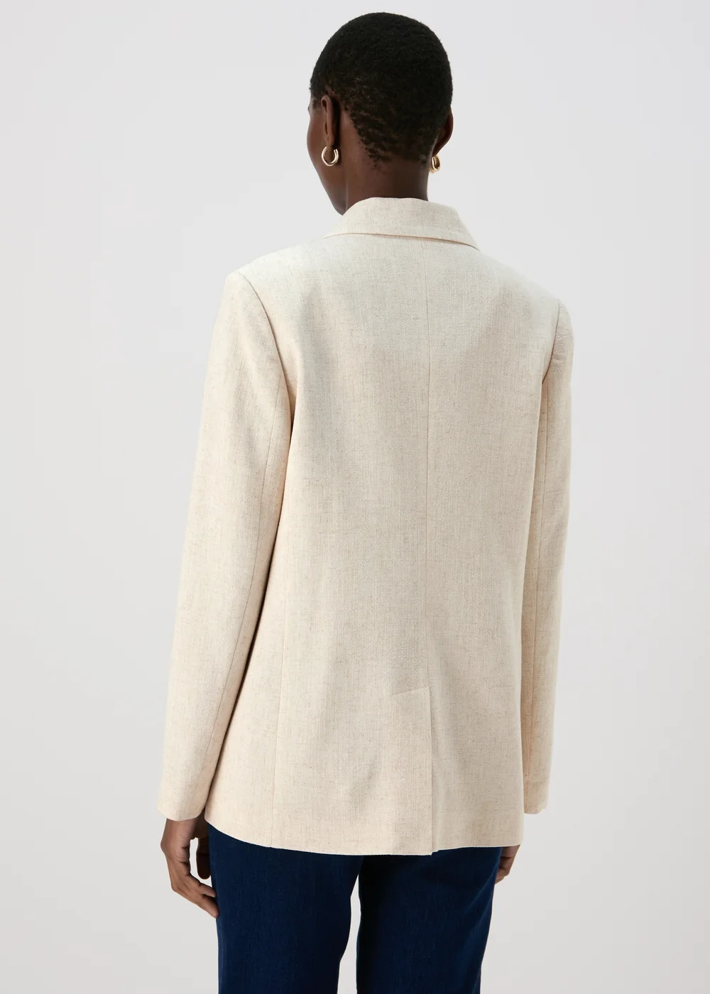 Papaya Petite Stone Power Fixture Linen Blazer - 6 Image 2