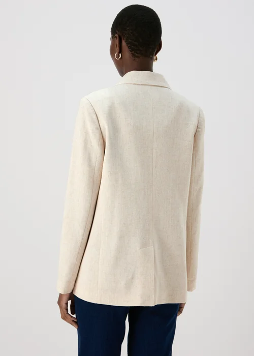 Papaya Petite Stone Power Fixture Linen Blazer - 6 Image 2