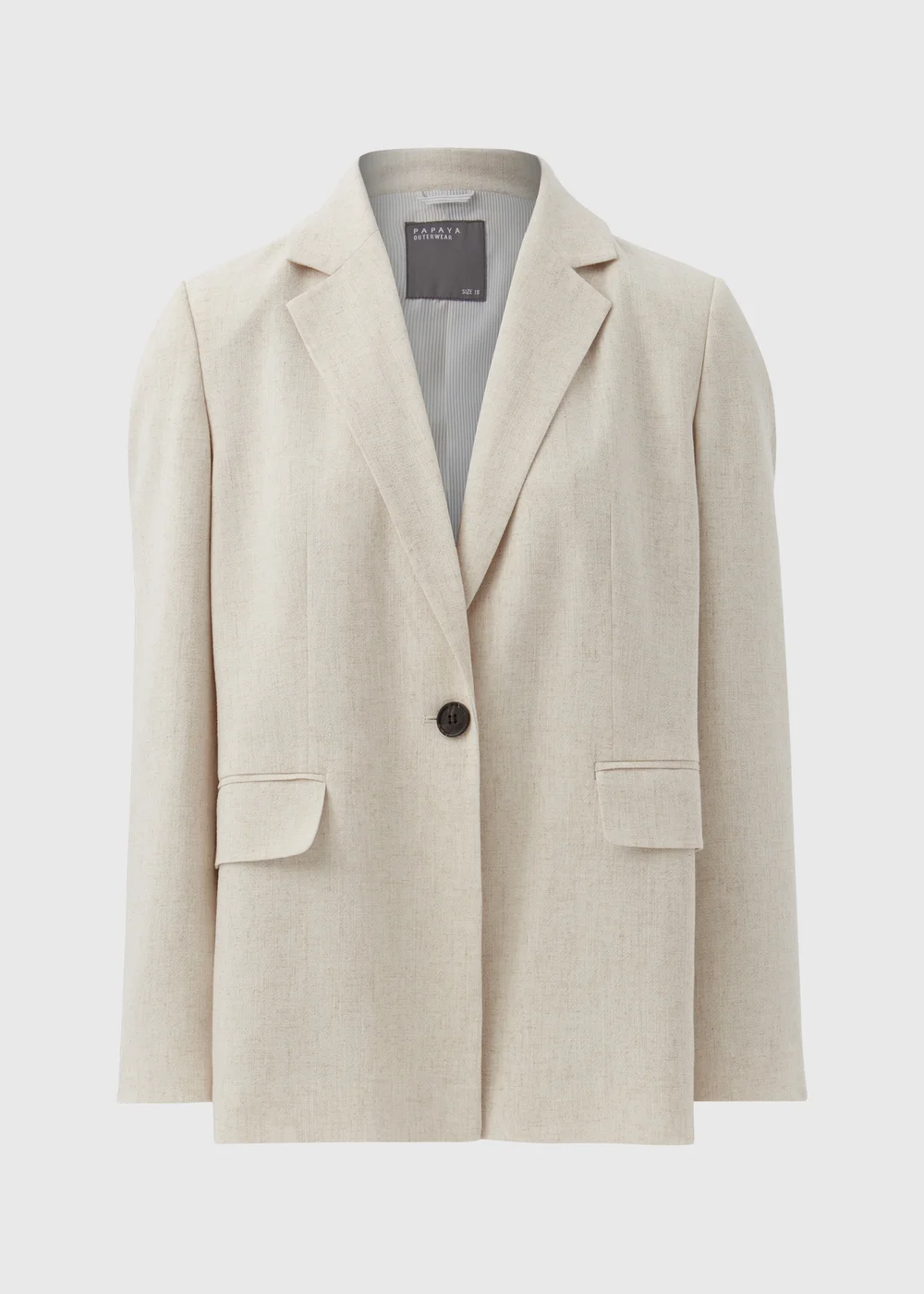 Papaya Petite Stone Power Fixture Linen Blazer - 6 Image 5