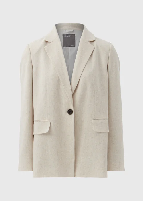 Papaya Petite Stone Power Fixture Linen Blazer - 6 Image 5