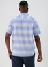 Lincoln Blue Horizontal Stripe Slub Shirt - S Image 2