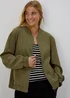 Papaya Petite Khaki Soft Bomber - 6 Image 3