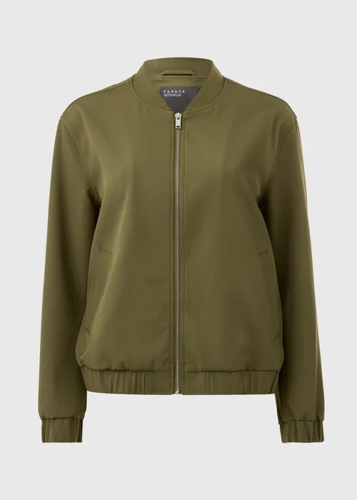 Papaya Petite Khaki Soft Bomber - 6 Image 5