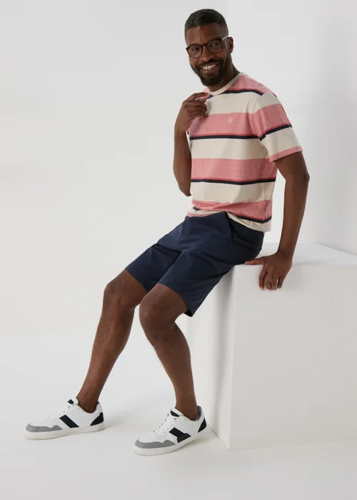 Pink Stripe Block T-Shirt - S Image 4