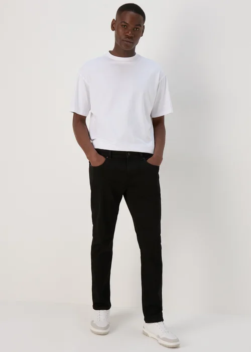 Black Denim Comfort Fit Jeans - 30 Waist Regular Image 1