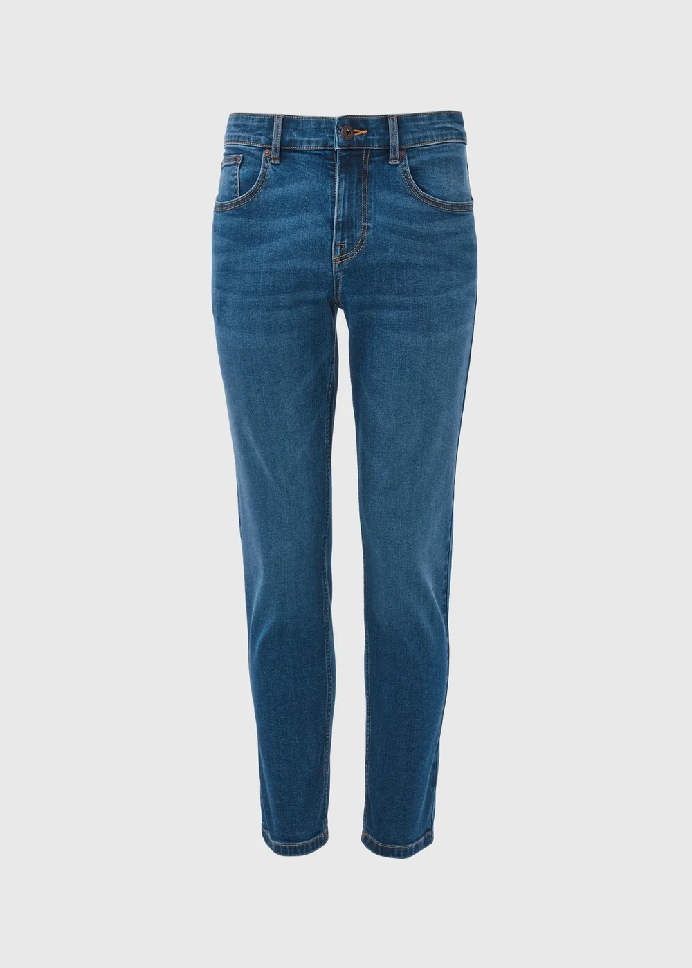 Mid Wash Comfort Fit Denim Jeans - 30 R Image 5