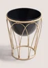 Black Cabana Metal Rattan Planter (27cm x 21cm x 21cm) Image 1
