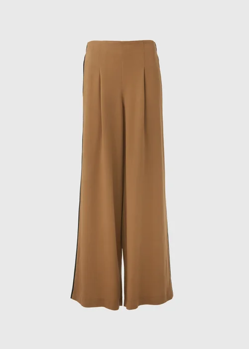 Et Vous Camel Wide Leg Side Stripe Bottoms - 8 Image 5