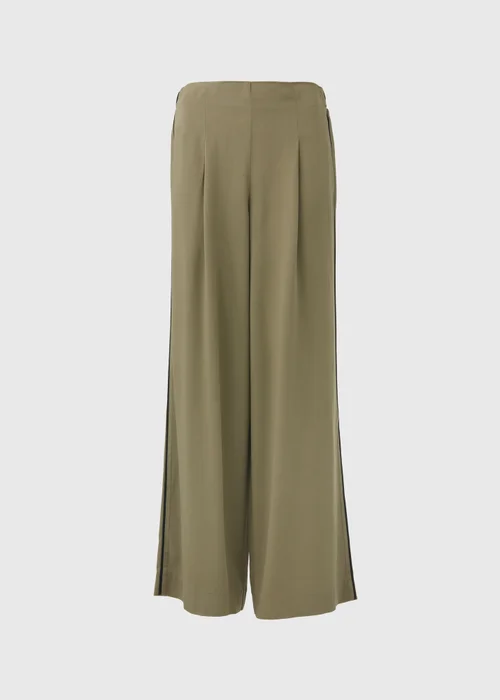 Et Vous Khaki Wide Leg Side Stripe Bottoms - 8 Image 5