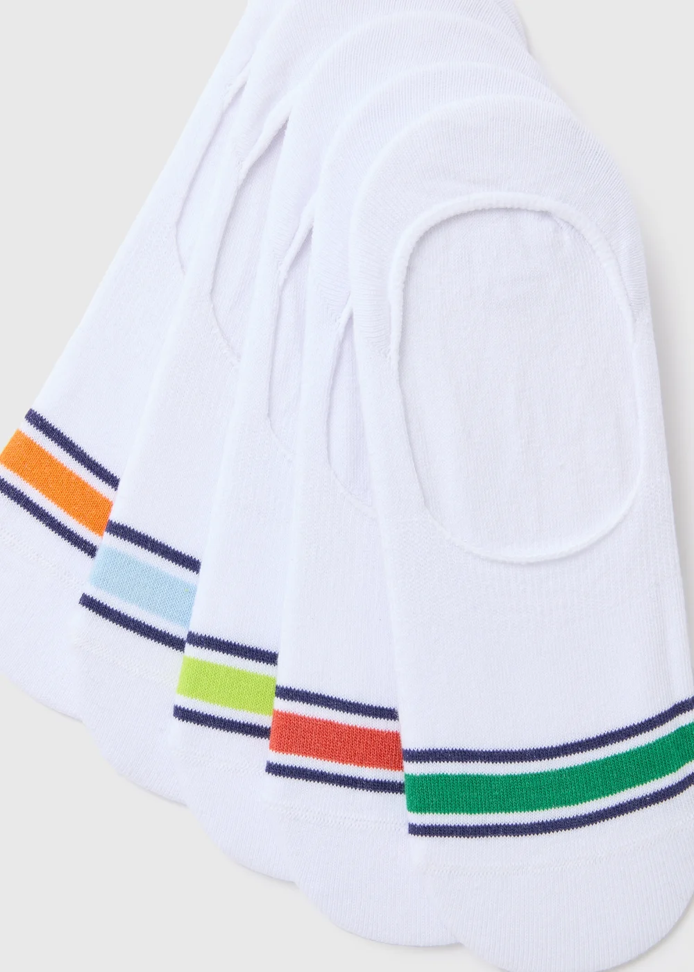 5 Pack White Invisible Design Socks - Sizes 6 - 8.5 Image 2