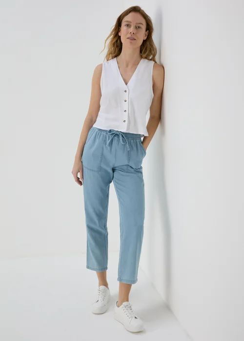 Blue Light Wash Utility Joggers - 8 Image 4