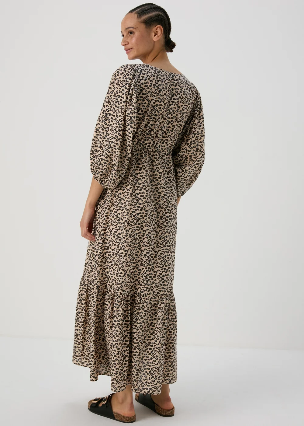 Brown Animal Print Dress - 8 Image 3