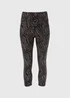 Souluxe Black Mono Printed Capri Leggings - 8 Image 5