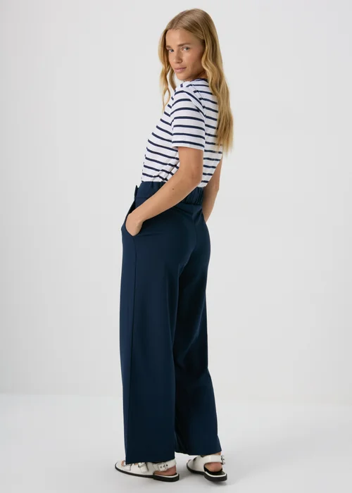 JDY Navy Geggo Button Trousers - 8 Image 2