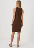 Brown Racer Ribbed Mini Dress - 8 Image 2