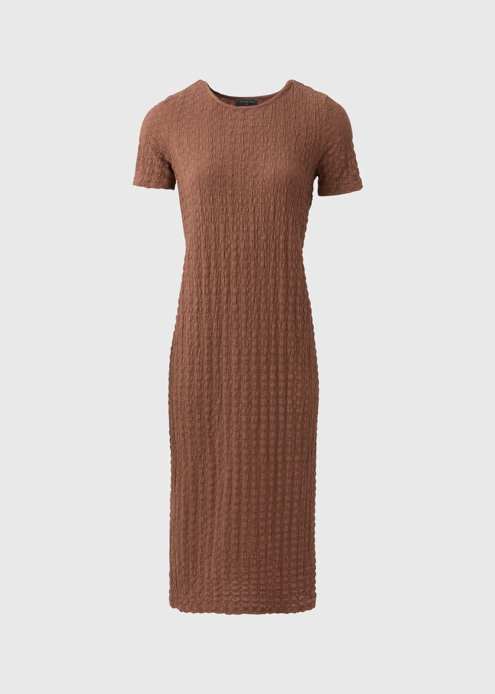 Brown Hyper Texture Midi Dress - 8 Image 5