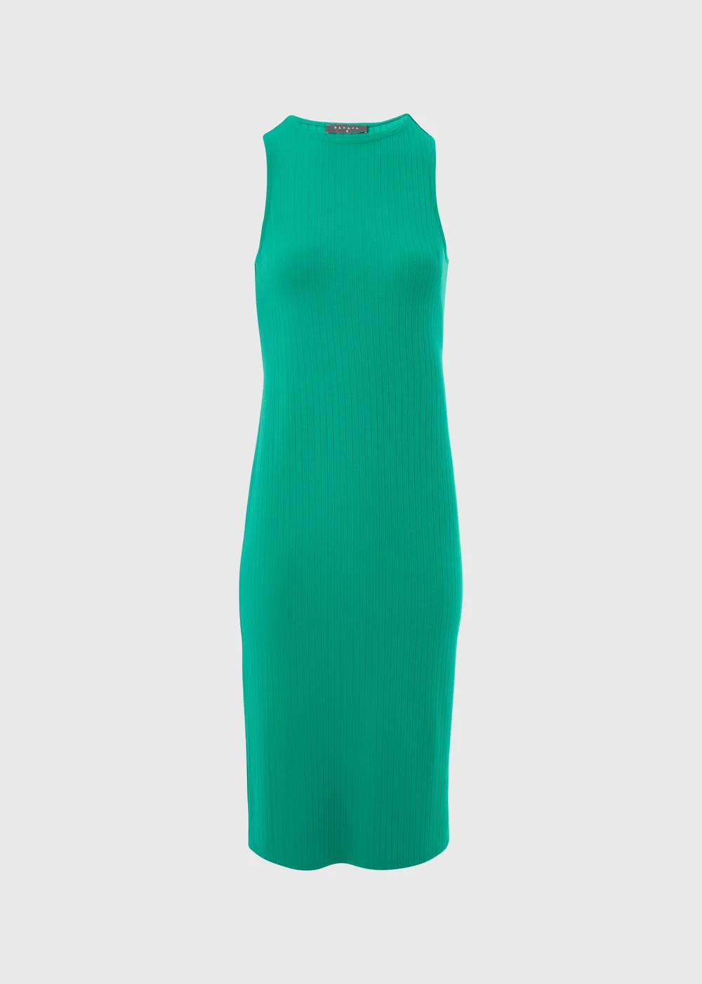 Green Ribbed Mini Racer Dress - 8 Image 5