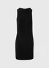Black Racer Ribbed Mini Dress - 8 Image 5