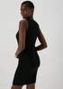Black Racer Ribbed Mini Dress - 8 Image 2