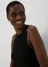 Black Racer Ribbed Mini Dress - 8 Image 3