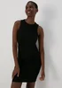 Black Racer Ribbed Mini Dress - 8 Image 1