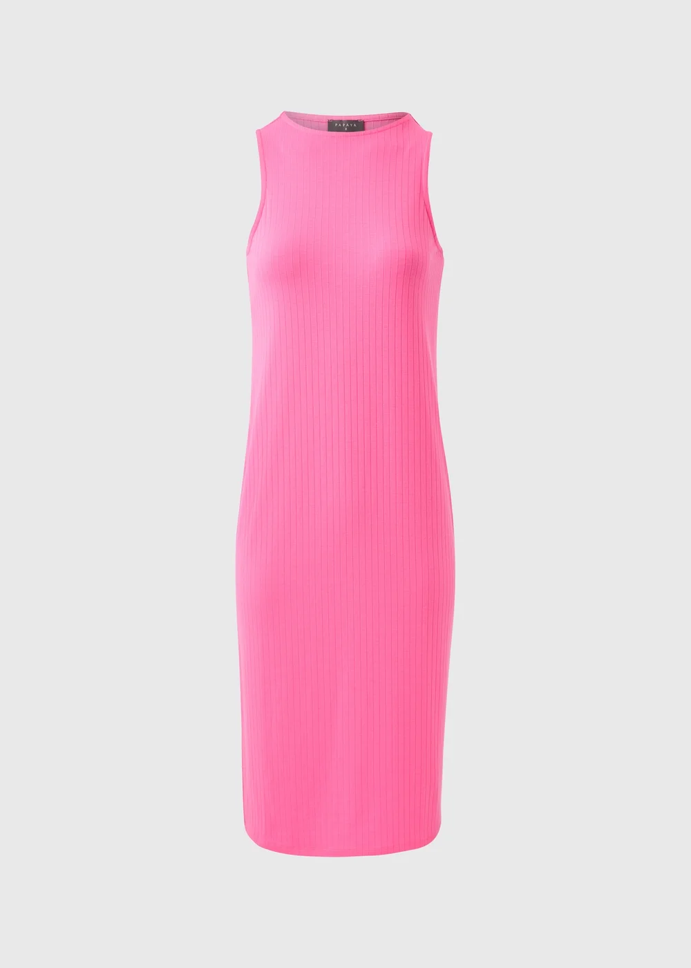 Pink Racer Ribbed Midi Dress - 8 Image 5