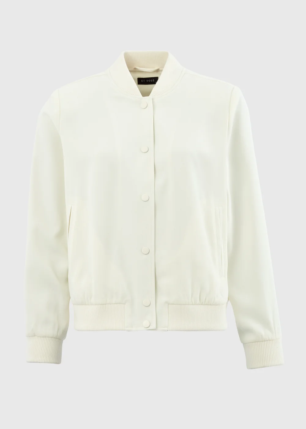 Ivory Crepe Bomber Jacket - 8 Image 5