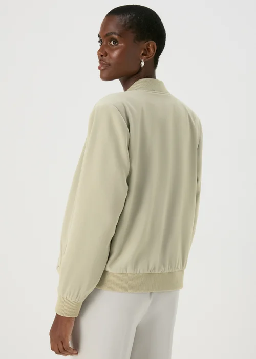 Et Vous Sage Crepe Bomber Jacket - 8 Image 2