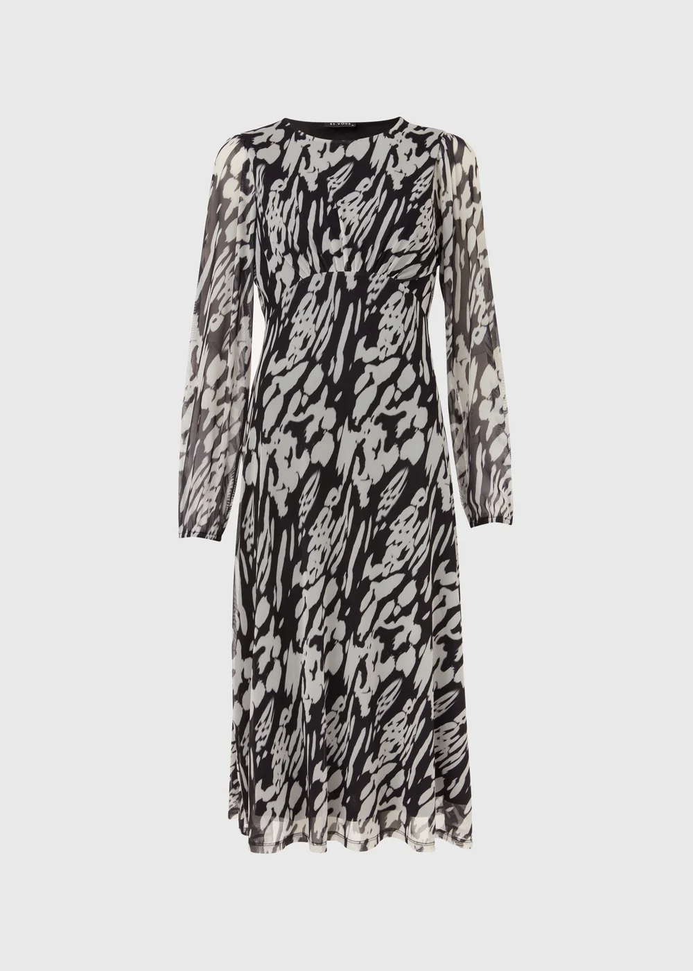 Et Vous Black & White Mesh Midi Dress - 8 Image 5