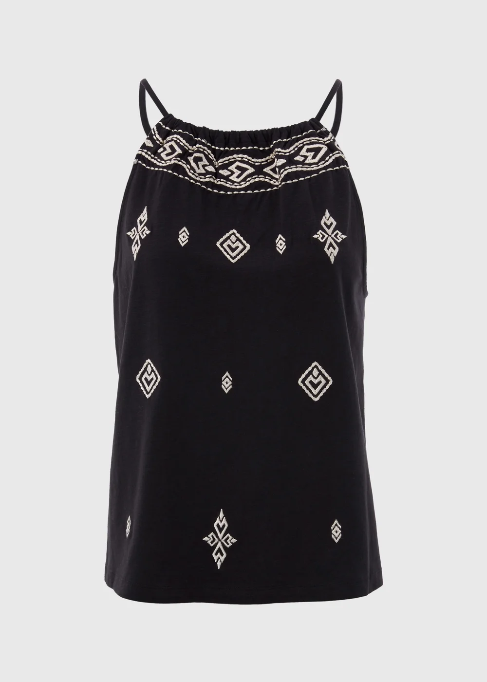 Black Embroidered Cami - 8 Image 5