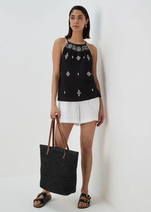 Black Embroidered Cami - 8 Image 4