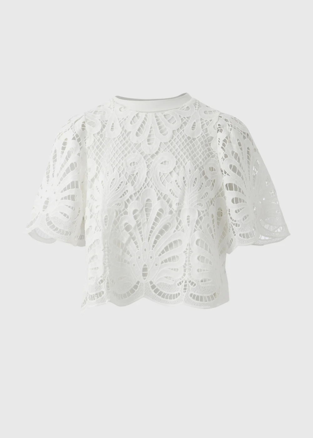 Et Vous White Lace Box Top - 8 Image 5