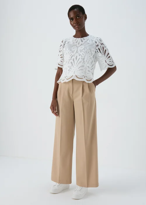 Et Vous White Lace Box Top - 8 Image 4