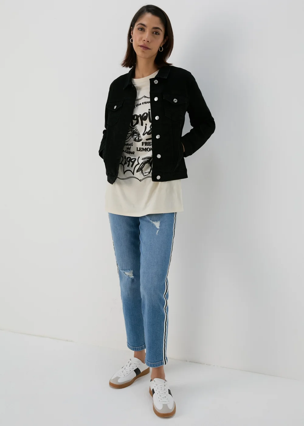 Cream Tropical Island Oversized T-Shirt - S Image 4