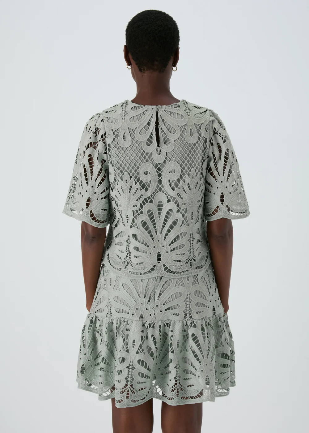 Et Vous Green Lace Box Top - Size 8 Image 2