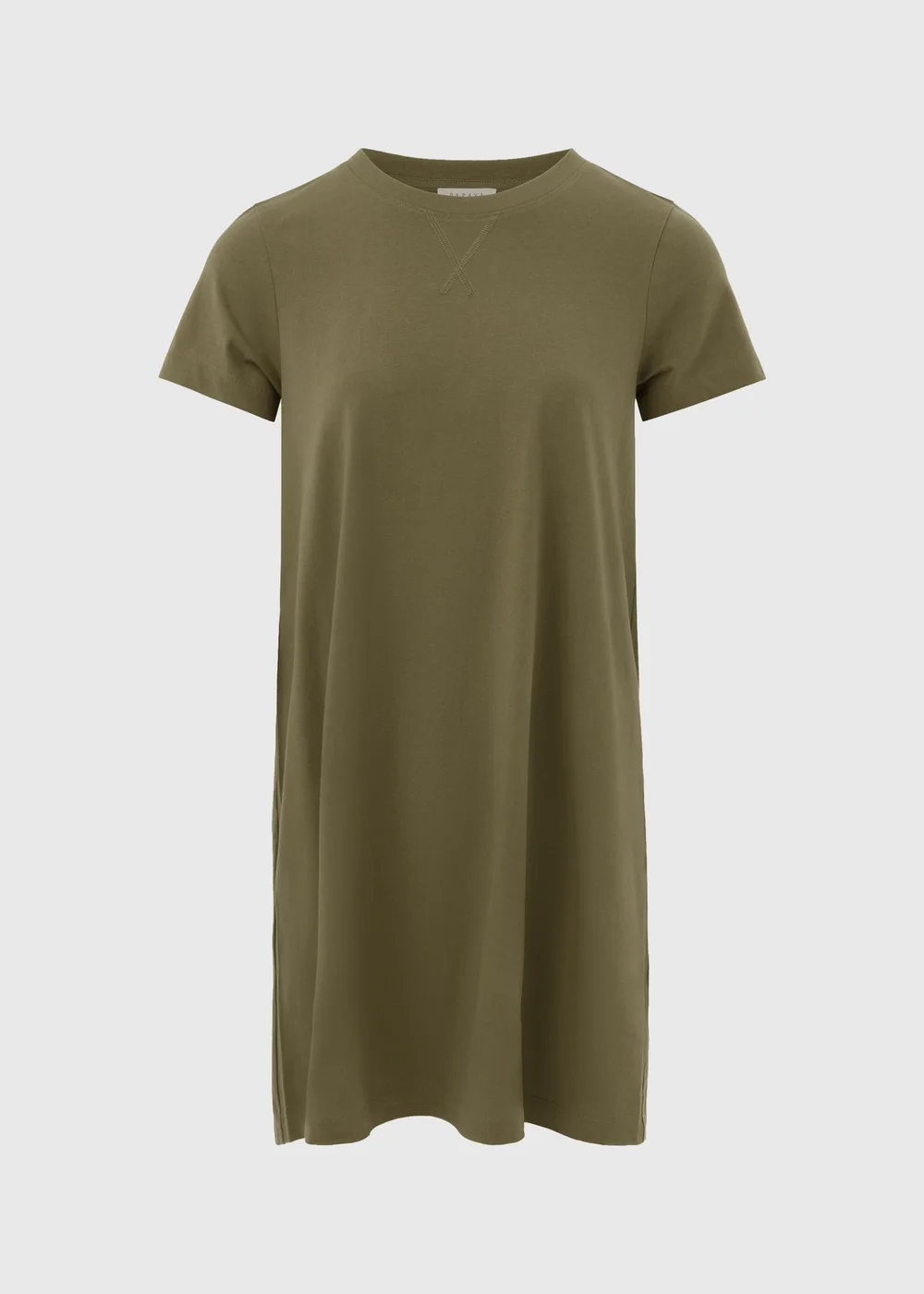 Khaki Mini T Shirt Dress - 8 Image 5
