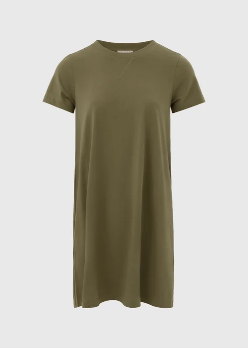 Khaki Mini T Shirt Dress - 8 Image 5