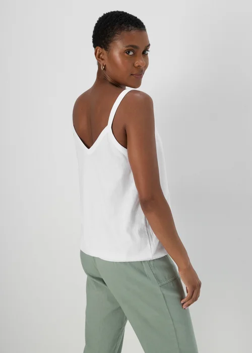 White Plain Frill Cami Top - 8 Image 2