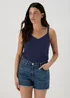 Navy Frill Plain Cami - Size 8 Image 1