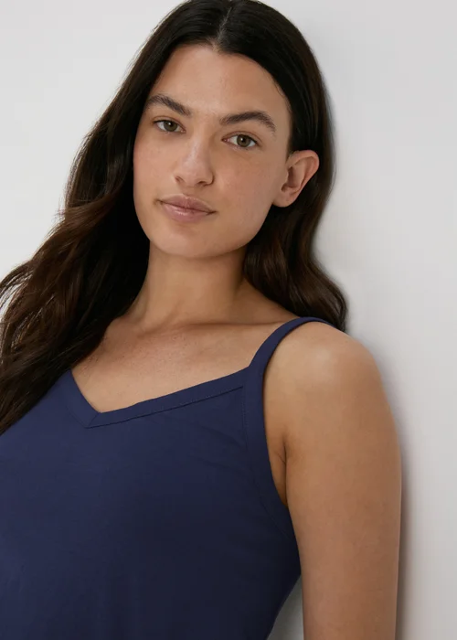 Navy Frill Plain Cami - Size 8 Image 3