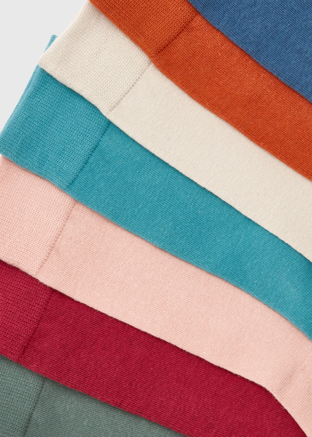 7 Pack Multicolour Plain Socks - 6-8.5 Image 2