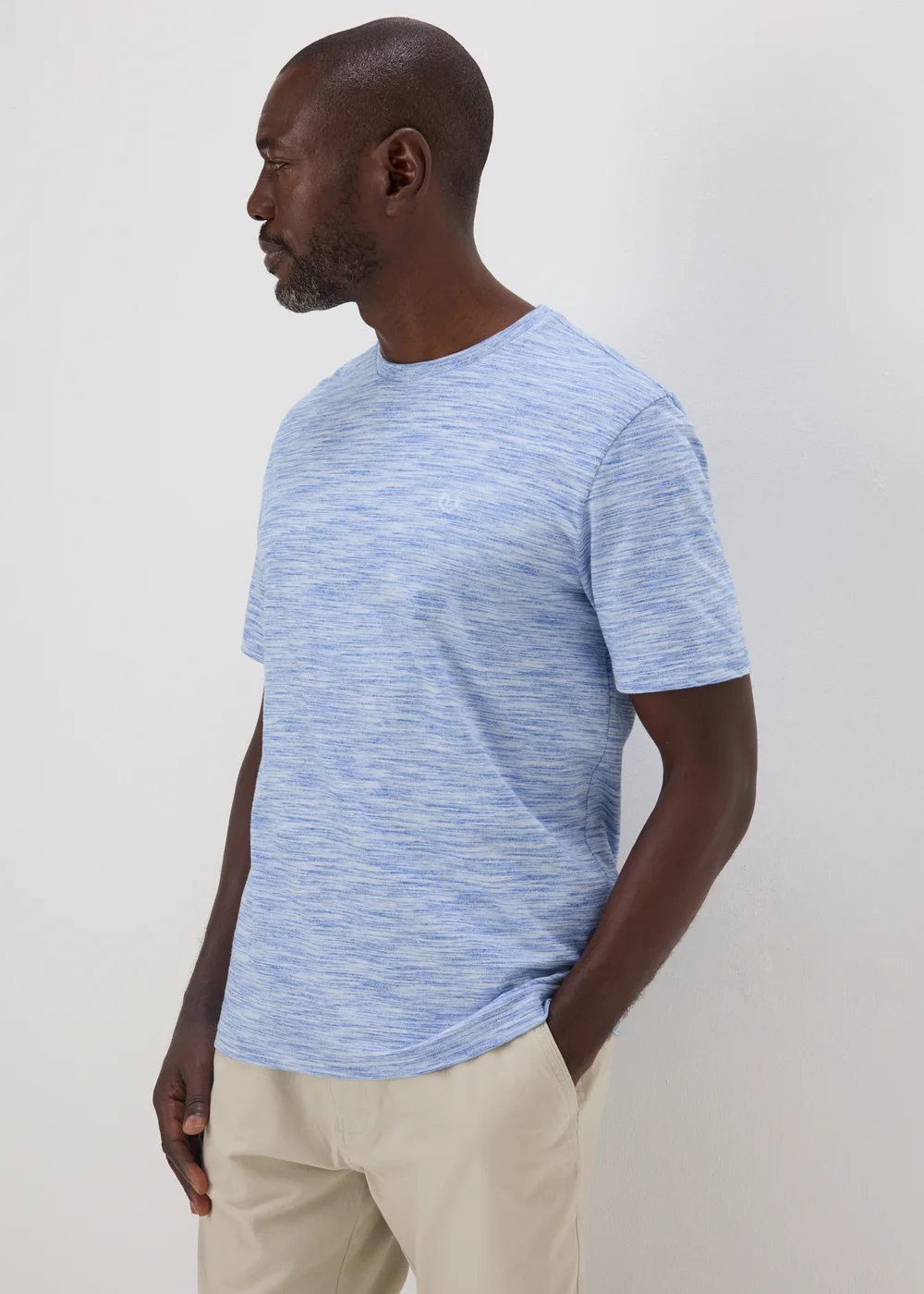 Lincoln Blue Space Dye T-Shirt - Small Image 1