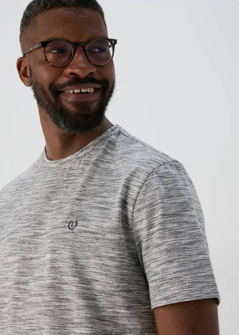 Lincoln Grey Space Dye T-Shirt - S Image 3