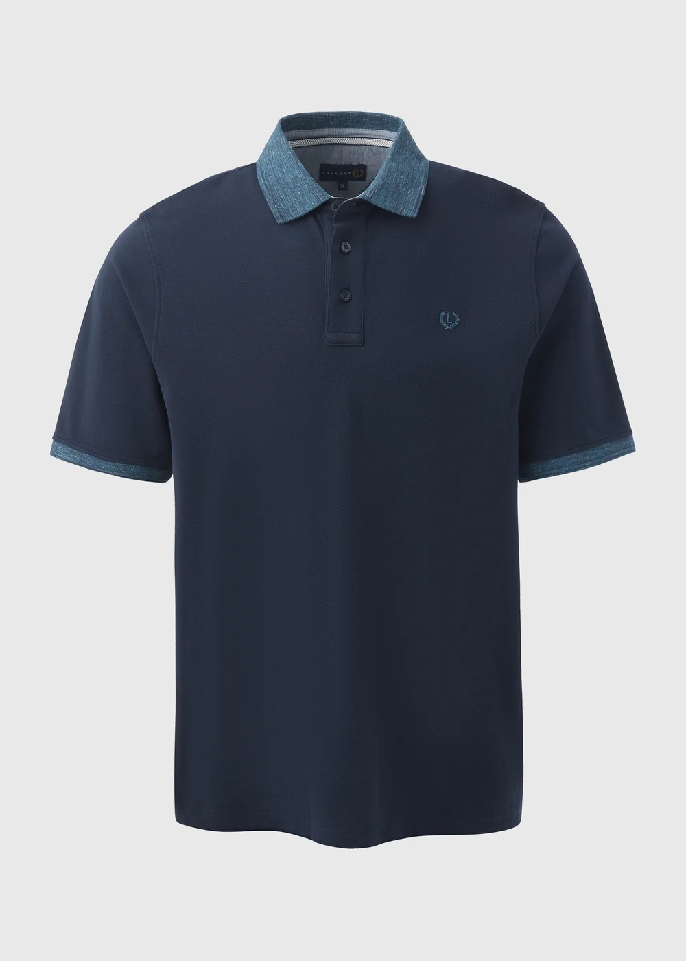 Lincoln Navy Pique Space Dye Polo Shirt - S Image 5